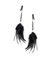 Pinzas Pezones Fancy Feather Clamps Negro