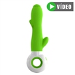 VIBRADOR CON MINI ESTIMULADOR DE CLITORIS 7 VELOCIDADES O-ZONE VERDE