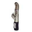 VIBRADOR DOBLE CON ESTIMULADOR DE CLITORIS BEADED IRON RABBIT BLACK