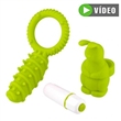 KIT BALA VIBRADORA Y ANILLA ESTIMULADORA SECRET COUPLE GREEN